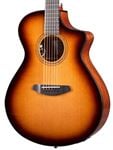 Breedlove Solo Concert CE Edgeburst Red Cedar African Mahogany w/Case Body Angled View